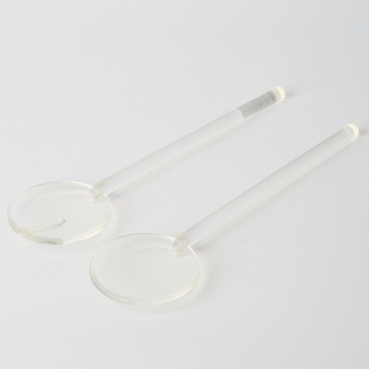 A Pair of Guzzini Lucite Salad Stirrers