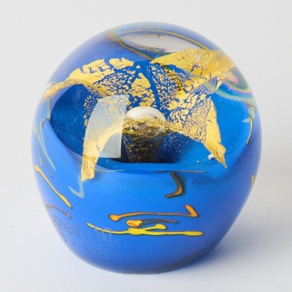 A Garry Nash Glass Paperweight (McDonald's NZ 1976-1996 anniversary)