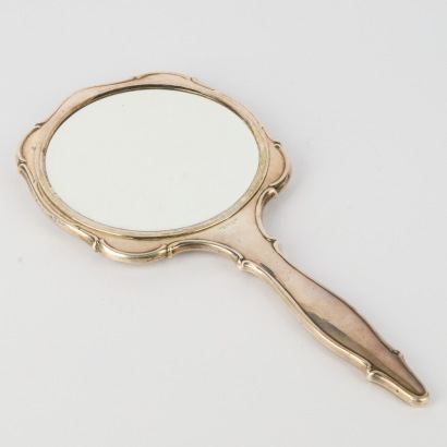 An Antique Sterling Silver Hand Mirror