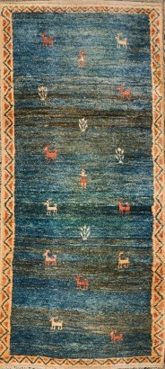 A Hand Knotted Gabbeh Quahghai Runner