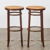 A Bentwood & Vienna Straw Barstools