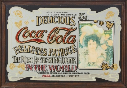 An Art Nouveau Style Coca Cola Mirror