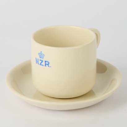A Crown Lynn New Zealand Railways Cup and Saucer