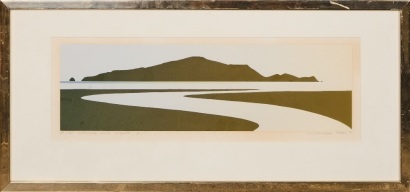 A Malcolm Warr 'Waimea and Kapiti' Screenprint Framed
