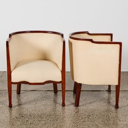 A Pair of Art Deco Tub Chairs