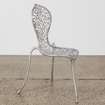 A Stephane Rondel Aluminum Peanut Chair