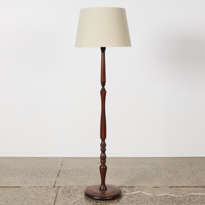 A Vintage Solid Wood Freestanding Lamp