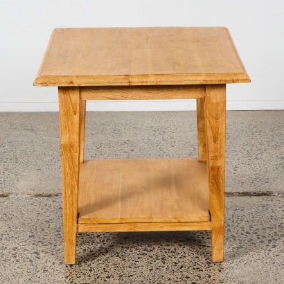 A Solid Teak Two Tier End Table