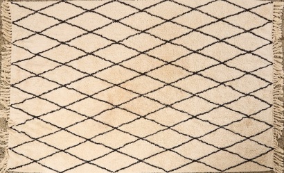 A Moroccan Patterned Wool Rug