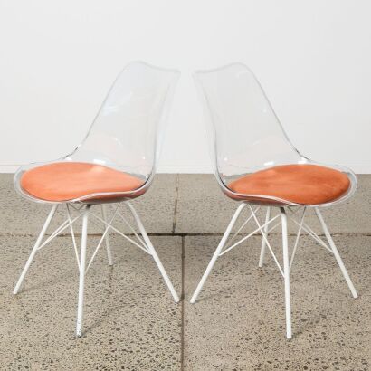 A Pair of Clear Dining Chairs