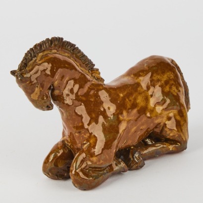 A Handmade Ceramic Terracotta Horse