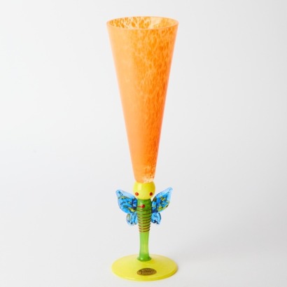A Rikaro Art Glass Goblet