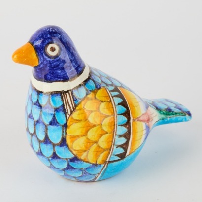 A Romano Innocenti Hand Painted Pottery Bird