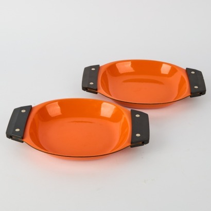 Two 1960s Enamel Dishes