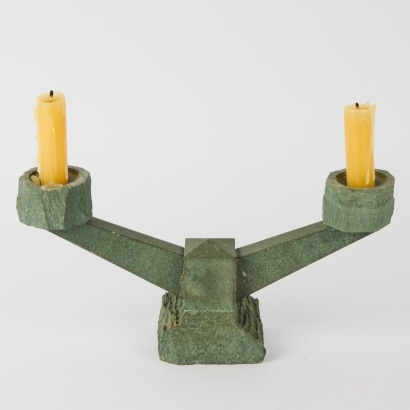 A Stone Brutalist Style Candelabra