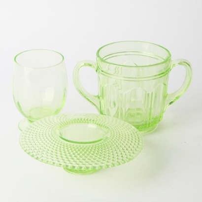 A Trio of Uranium Glass Vessels