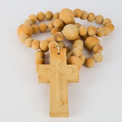 A Set of Mexican Ceramic Rosary Beads