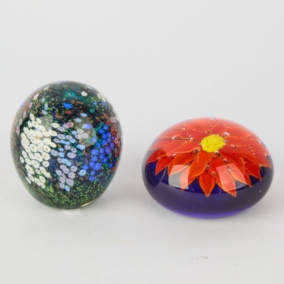 A Pair of Murano Style Paperweights