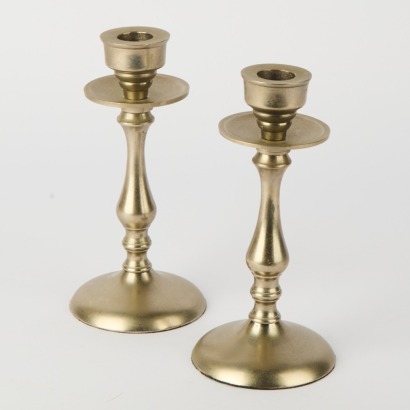A Pair of Vintage Metal Candle Holders