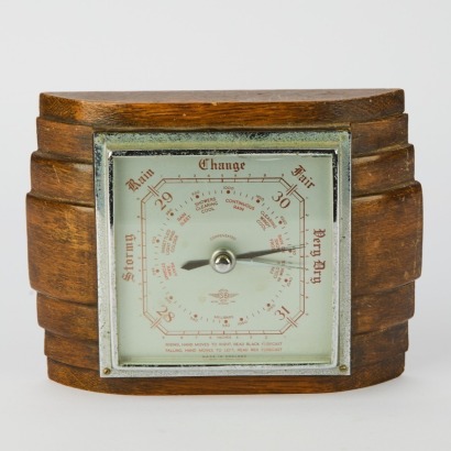 A NZ made Art Deco Barometer by D. Butcher Hawera