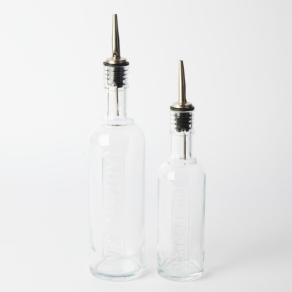 A Pair of Luigi Bormioli Oil Bottles