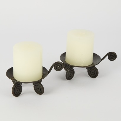 A pair of Post Modern Candle holders