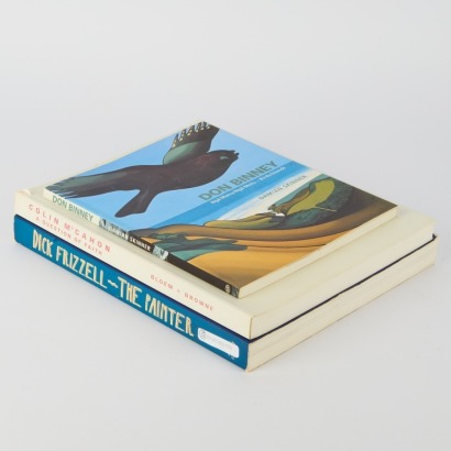 A collection of three NZ Art books. Colin McCahon A Question of Faith, Don Binney Nga Manu/Nga Motu and Dick Frizzell The Painter