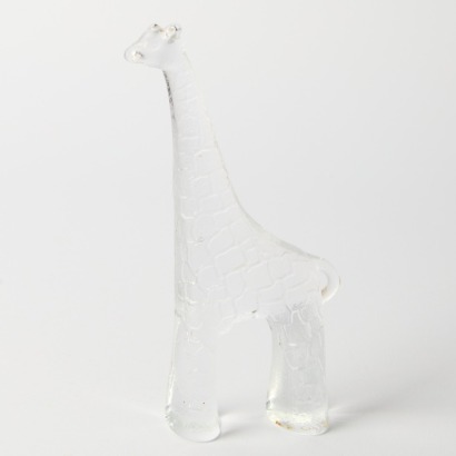 A Kosta Boda Art Glass Giraffe by Bertil Vallien Circa 1975