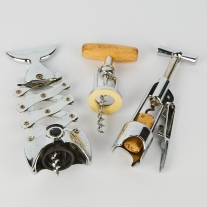 A collection of three Corkscrews, Lazy Fish, One armed and traditional