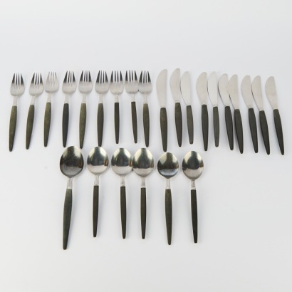 A Collection of Mid-century Flatware twenty five pieces