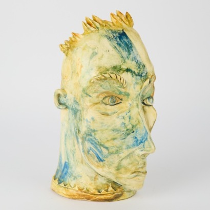A Ceramic Head By Bie Baker