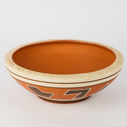 A German Fat Lava Terracotta Bowl bu Handarbert