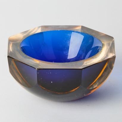 Murano Flavio Poli for Seguso Cased Glass Bowl