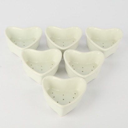 A Set of Six Apilco Cheese Moulds
