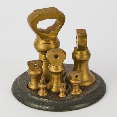 An Small Brass Weight Set