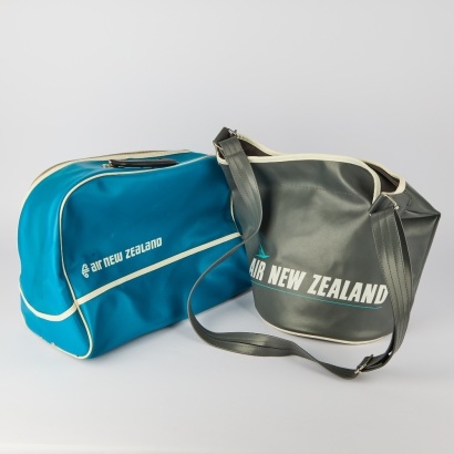 A Pair of Two Retro Air New Zealand Travel Bags