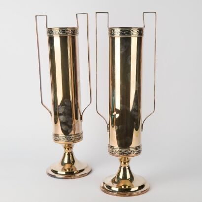 A Pair of Large Art Nouveau Vases