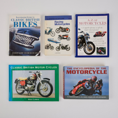 A lot of 5 Smaller Motorcycle Books