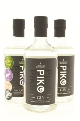 (3) Clark Lane Distillery Piko Classic Gin, 40% ABV