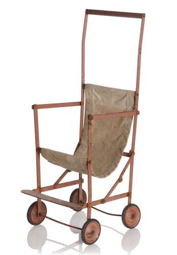 Folding Metal Dolls Pram with Canvas Seat