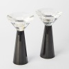 A Pair Of Swarovski Crystal Candlesticks