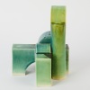 A Large Green Ceramic Geometric Form - 2