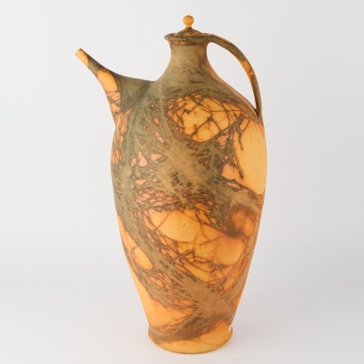 A Paul Hemara Raku Fired Large Jug A/F