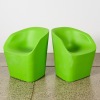 A Pair of Green "Blom" Chairs By Peter Schiavello & Claudio Bellini