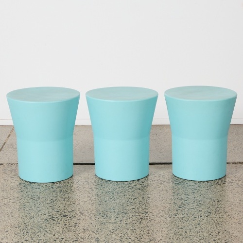 A Trio Of Light Blue Schiavello "Tom" Stools