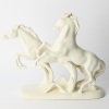 A Large Royal Dux Galloping Horses Statue