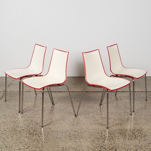 A Set of Four Scab Chairs, Italy