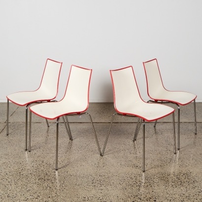 A Set of Four Scab Chairs, Italy