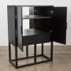 A Soren Liv Benjamin Black Oak Bar Cabinet - 2
