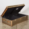 A Halo Timothy Oulton Trunk in Brushed Steel with Brown Leather Trim - 2